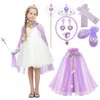 Lingway Toys purple princess dress up Cape Costume for girls aged 3-8，8 Piece toddler girl toys set