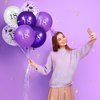 18th Purple Birthday Balloons Decorations, 16PCS Purple White Happy 18th Birthday Confetti Latex Balloons for Girls Boys Happy Birthday Party Wedding Anniversary Indoor Outdoor Party Supplies,12 Inch