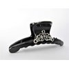Generic Black and silver metal design hair claw clip for fine, thin hair
