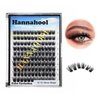 Hannahool 120pcs D Curl Individual Wide Stem Cluster DIY Eye Lashes Extensions Mixed 10-12-14-16mm/14-16-18mm/12-14-16mm Makeup Dramatic Volume Lashes (mixed 12-14-16mm)