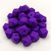 50pcs Classic Purple Color 14mm Silicone Hexagon Pearl Beads Silicone Geometry Spacer Beads for DIY Beading Mom Jewelry Necklace Making