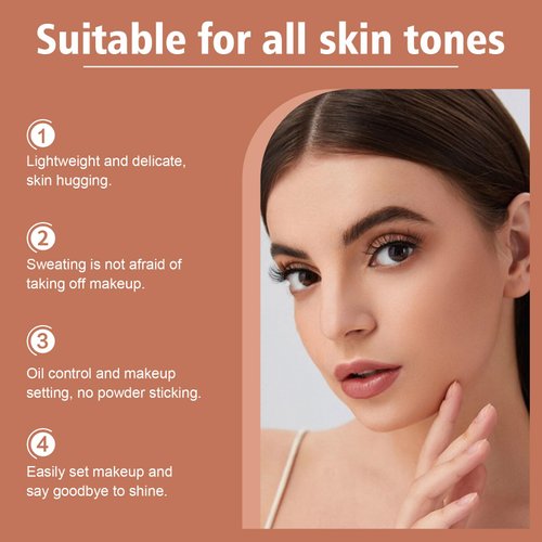 Beauty Blurring Powder,Blurring Setting Powder Waterproof Setting Powder,Pink Setting Powder Makeup for Dry Oily Skin Beauty Setting Powder Powder Loose Setting for All Skin Tones (2PCS, 3.52 Fl Oz)