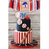 LaVenty Set of 2 Baseball First Birthday Party Banner Baseball High Chair Banner Baseball One Cake Topper for Boy Baby Shower Decoration Supplies
