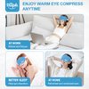 Hilph Microwave Warm Eye Mask for Dry Eyes, Heated Eye Mask Moist Heat Warm Eye Compress for Blepharitis, Styes, Tired Itchy Eyes, Eye Strain, Fatigue Eye Treatment (Blue)