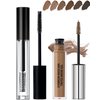Waterproof Tinted Eyebrow Gel Auburn & Clear Eyebrow Setting Glue, Tinted Mascara Brow Cream, Long Lasting Smudge-Proof Eyebrow Filler Makeup Set, Halloween Thanksgiving for Women - 02