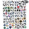 Generic 113 PCS Jet Birthday Party Decorations Fighter Jet Party Favors Supplies Aircraft Plane Airplane Military Tattoos Stickers for Kids Boys Girls Rewards Prizes, Grey, Black