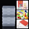 Clear Plastic Playing Card Boxes Playing Deck Card Cases Snaps Closed Poker Gaming Playing Card Holder Storage Box Clear Trading Card Box Plastic Card Storage Organizer for Bank Business Card, 8pcs