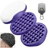 FIABC Silicone Curl Brush,Africa Comb,Magic Curly Hair Brush Twist Hair,Afro Pick,Men Women Boys Girls Wave Curler Tool,1 Set (Purple)…