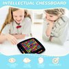 Gencokok 120PCS Intellectual Chessboard - Dual Duel, Strategy Board Games Chess Board with 120 Rainbow Ball, Fun Table Top Strategy Game, Strategy Board Games Chess Board for Kids & Adults (D)