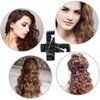 20 Hair Curler Rollers and Plastic Picks for Women and Girls' Stylish Curls (Black, 2.5 x 0.7 Inch)