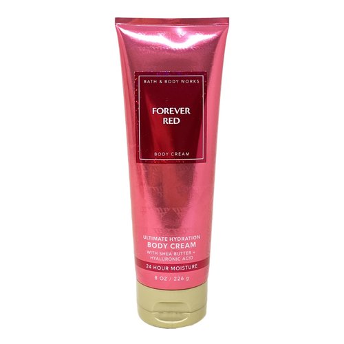 Bath & Body Works Forever Red 3 Pack Body Cream Bundle with a Cherry On Top Bar Soap - Full Size