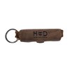 Hide & Drink, Lip Balm Keychain Holder, Lip Protection, Classic Vintage, Brass Metal Clasp, Full Grain Leather, Handmade, Bourbon Brown