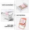 Vaguelly 6pcs Miniature Dollhouse Pillows 1:12 Scale Mini Cushions Tiny House Simulated Pillow Cushions Furniture Model Toy for Sofa Bed Couch Accessory Pink