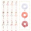 Yuxung 24 Sets Ballerina Party Favors Include 24 Women Soft Elastic Hair Ties Hair Scrunchies 24 Ballerina Thank You Cards Ballerina Birthday Party Decorations Dance Recital Gift for Girls Supplies