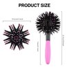 Hulyfw Hair Brush, 3D Round Curl Hair Brushes, Spherical Shape Styling Detangling Hairbrush for Women, Salon Round Hair Curling Curler for Curly/Long/Wet/Dry Hair