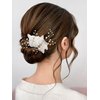 SWEETV Hair Comb, Flower Hair Clip Pearl Princess Headpiece, Elegant Bridal Hair Comb, Bridal Hair Pieces for Bride, Bridesmaid, Women, Girl, Party, Prom Gift