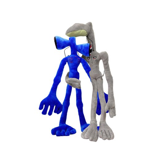 POPRORE 2 PCS Siren Head Plush Toy Built-in Steel Wire Limbs Movable Plush Toy Night Light Street Lamp Toy Glow in The Dark Plush Toy Christmas Halloween Birthday Party Toy (Klein Blue)
