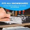 2 Pcs Snowboard Wax Plastic Scraper- Ski Wax Scraper- Ski Snowboard Plastic Scraper for Removing The Extra Cooled Wax (9 x 2.2 Inch)