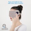 Heated Eye Mask, Deckpro Steam Warm Compress Therapy Cordless USB Rechargeable Sleep Mask with Adjustable Strap Silk Traveling Eye Mask for Dark Circles, Puffiness and Eye Fatigue Gray