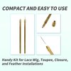 4pcs Ventilating Needle Set with Brass Holder Needles for Lace Wig Making Crochet Hair Weave Front Wigs Hair Venting Tool Kit
