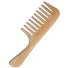 Wooden Wide Tooth Comb for Women Men, Anti-static Detangling Hair Comb Styling Comb for Curly Fine Straight Wet Dry Hair, Natural Bamboo Comb
