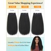 WIGNEE Kinky Straight Clip Ins Hair Extensions 4 Pcs Yaki Straight Clip Ins with Lace Weft 14 Inch Natural Black Clip In Hair Extensions Black Women Seamless Clip Ins for Black Women