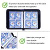 Carrying Case Binder Fit for Pokemon Cards, Trading Card Binder Holds Up to 400 Standard Size Cards, Famard Card Sleeves with 50 Premium 4-Pocket Pages
