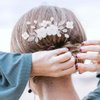 YBSHIN Flower Bride Wedding Hair Comb Silver Rhinestone Hair Pieces Leaf Bridal Hair Accessories for Women and Girls (Style 5)