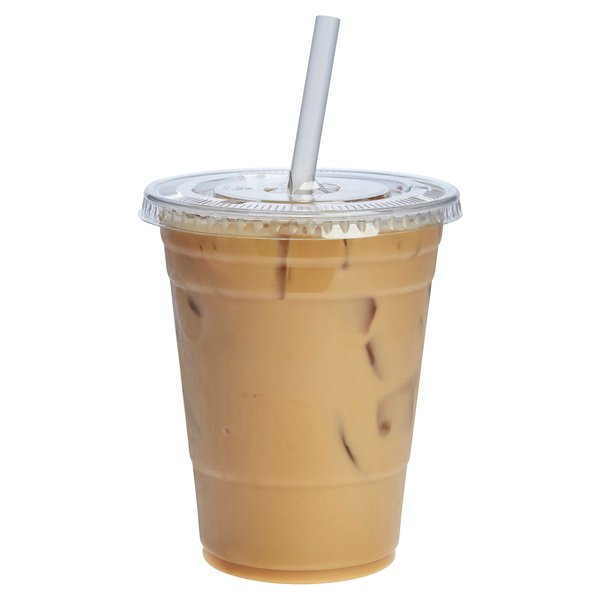 Comfy Package [16 oz. - 50 sets Clear Plastic Cups With Flat Lids