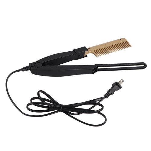 ZJchao Hot Comb Hair Straightener, Electric Heating Comb with Anti-Scald Design, Up to 190 Degrees, Fast Heating, Wet & Dry Use, Hair Straightening Hot Brush, Hairdressing Tool (US)
