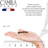 Camila Paris CP2240/2 French Hair Barrettes Clips for Women, Handmade, Girls Side Slide-in Barrette Clip, Hair Accessories for Women. Strong Hold No Slip Grip Fashion Durable Styling, Made in France