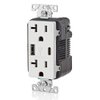 Leviton T5833-W Type A & Type-C USB In-Wall Charger with 20A Tamper-Resistant Outlet, USB Charger for Smartphones and Tablets. Not for Laptops, White