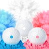THIODOON 3 Pack Gender Reveal Exploding Golf Balls Prank Golf Balls Funny Joke for Golfers Best Gift for Expecting Parents 3 Piece Set（Blue & Pink & White）