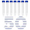 Membrane Solutions Conical Centrifuge Tubes 15mL, 50 Pack Sterile Plastic Test Tubes with Screw Caps, Polypropylene Container with Graduated and Write-on Spot, Non-Pyrogenic, DN/RNase Free