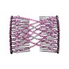 LOVEF 4Pcs Fashion Magic Beads Elasticity Double Hair Comb Clip Stretchy Hair Combs Clips
