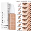 MSRUIOO Liquid Foundation, Matte Finish, Weightless Full Coverage, Oil-Free, Non-Comedogenic, 1.52 fl oz (M004, 1pc)