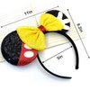 XXXPOWERXXX Mouse Ears Headband,3PCS Shiny Bow Valentine Ears Classic Hairbands,Red Dot Christmas Party Princess Cosplay Costume Hair Band Gift for Women Girls
