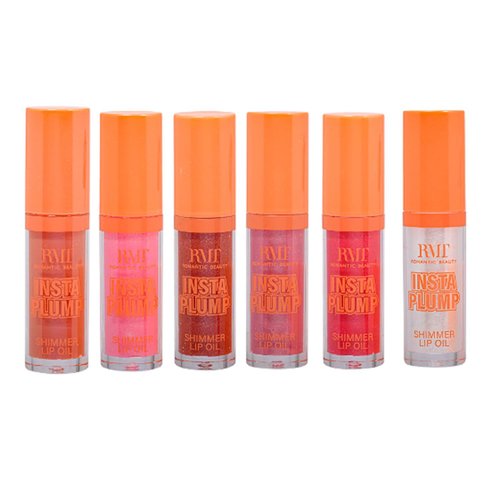 Glam Lux Beauty Bundle Insta Plump Duck Plump High Gloss Lip Plumping Shimmer Oil Hydrating Intense Shiny Lip Gloss Set of 6 Gifts for Women, Girls & Teens