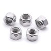 1/4-20 Nylon Insert Hex Lock Nuts Stainless Locknuts, Hex Drive, Bright Finish, 304 Stainless Steel 18-8 SS, Coarse Thread, 25 of Pack