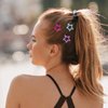 30 Pcs Colorful Snap Kawaii Hair Clips, Barrettes and Cute Hairpins for Girls - Non-Slip Star Hair Accessories