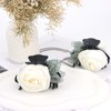 YISSION 2Pcs Flower Hair Claw Clips for Women Girls Rose Flower Hair Clip White Flower Claw Clips Medium Jaw Clips for Thin Thick Hair Cute Flower Hair Accessories for Women Girls