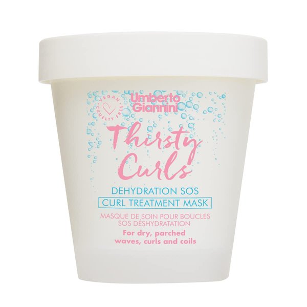 Umberto Giannini Thirsty Curls Treatment Mask 6.7 fl Oz - Deep Conditioning Hair Mask for Dry & Dehydrated 2a-4c Curly, Wavy & Coily Hair - Vegan & Cruelty-Free - Silicone, Sulfate & Paraben Free