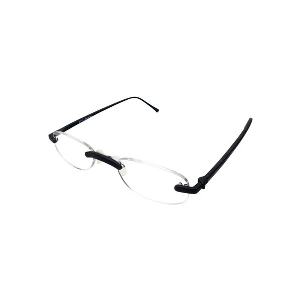 Calabria 714 Flexie Oval Rimless Reading Glasses +2.50 Charcoal Men/Women Bendable One Power Readers Flexible TR90 Frame