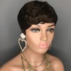 AIWEISE Pixie Cut Wig Human Hair Short Human Hair Wigs for Black Women Short Brown Wig Layered Wavy Pixie Wigs Short Glueless Wigs Natural Wavy Wig 4#