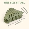 TEBIEKOY 3 Pcs Leaf Hair Claw Clips for Women 3.7" Medium Claw Clips Fun Hair Clips Cute Claw Clips for Thick Thin Hair Non Slip Jaw Clip for Girls