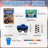Cinrobiye 72Pcs Monster Truck Coloring Book with Crayons Bulk，Truck Car Party Favors Goodie Bags Fillers，Hot Wheels Birthday Party Supplies Face Stickers Tattoo Prizes Gift for Monster Truck Party