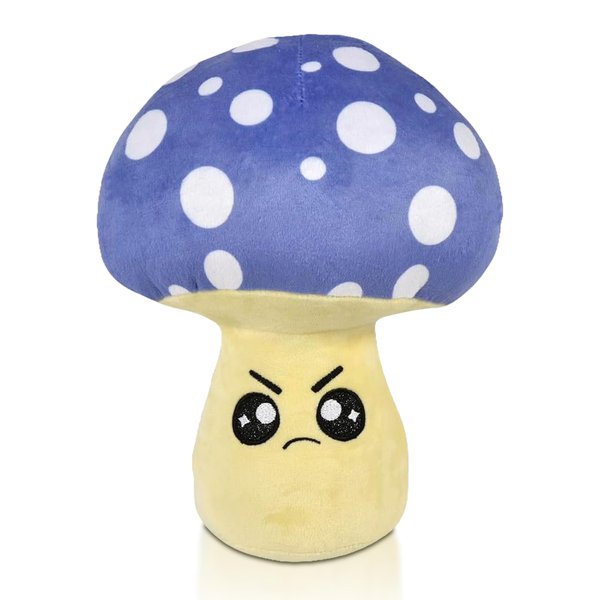 Forest & Twelfth Mushroom Plush Pillow – Cute Emoticon Mushroom Set for Beds and Sofas – Plushie Toys for Kids, Home Décor – Ultra-Soft Stuffed Animal Gift for Girls, Boys (Purple)