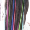 XIAO TAO ZI 39pcs/Lot 20'' Synthetic Rainbow Hair Extensions kit Colored Hair Pieces +50 Pcs Silicone Micro Beads+2 Pcs Crochet Hooks (20 Inches, 39 Pieces)