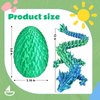 Dragon Eggs with Dragon Inside, 3D Printed Surprise Funny Gifts for Kids, Articulated Dragon Fidget Toys for Adults, Executive Desk Toys Office Room Décor (Christmas Green, M-Size)