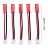 to JST Adapter Cable, 2P to JST Adapter Cable for SCX24 1/24 RC Tracked Vehicle, Flexible RC Battery Extension Cord